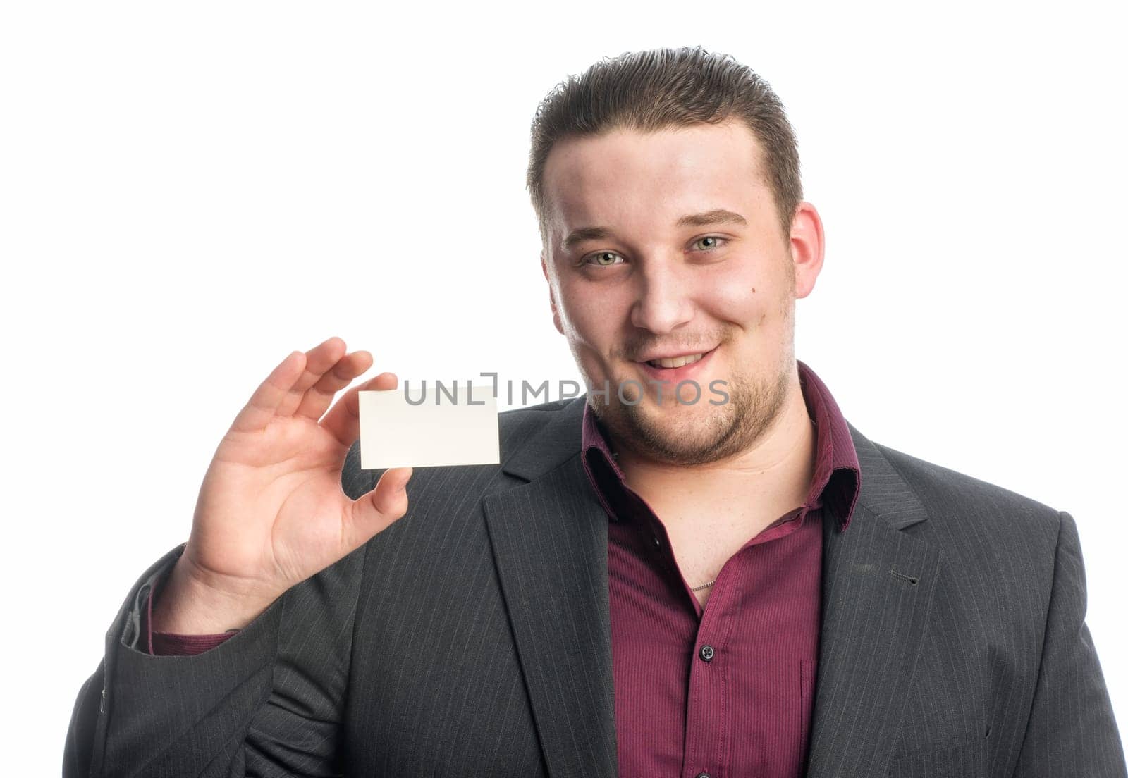 Businessman with business card