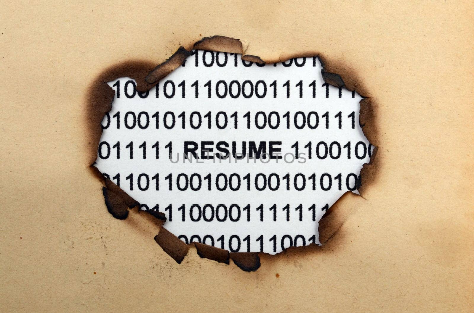 Resume paper hole