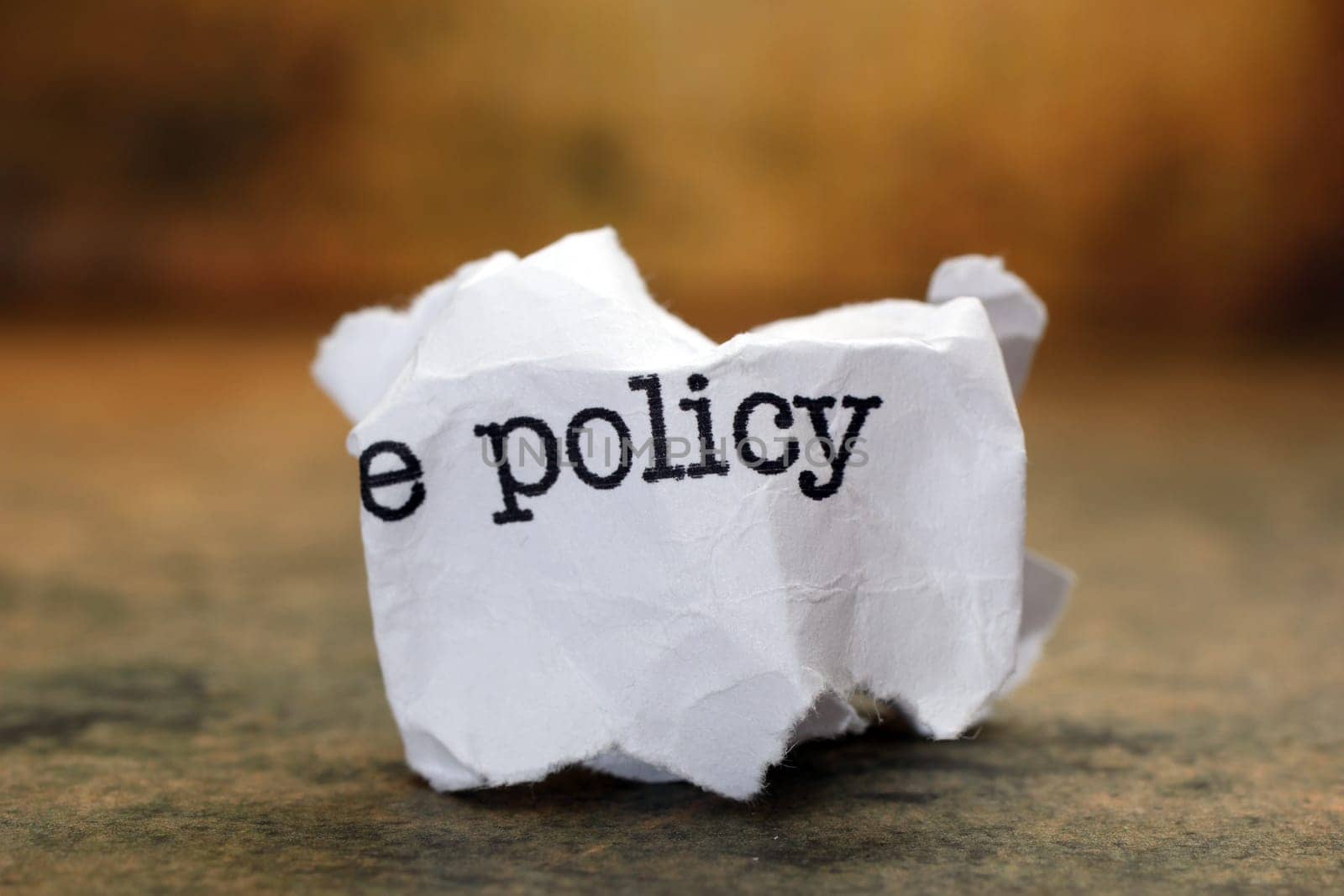 Policy trash concept
