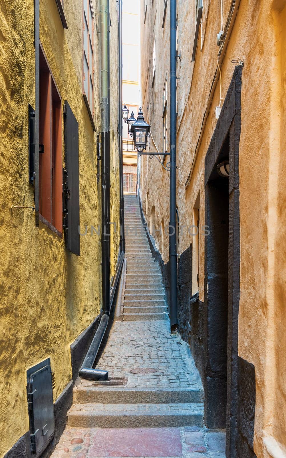 Alley of Marten Trotzig, Swedish: Marten Trotzigs grand, the narrowest street in Stockholm with 36 steps and 90 centimetres width, located in Gamla stan, the old town of Stockholm, Sweden