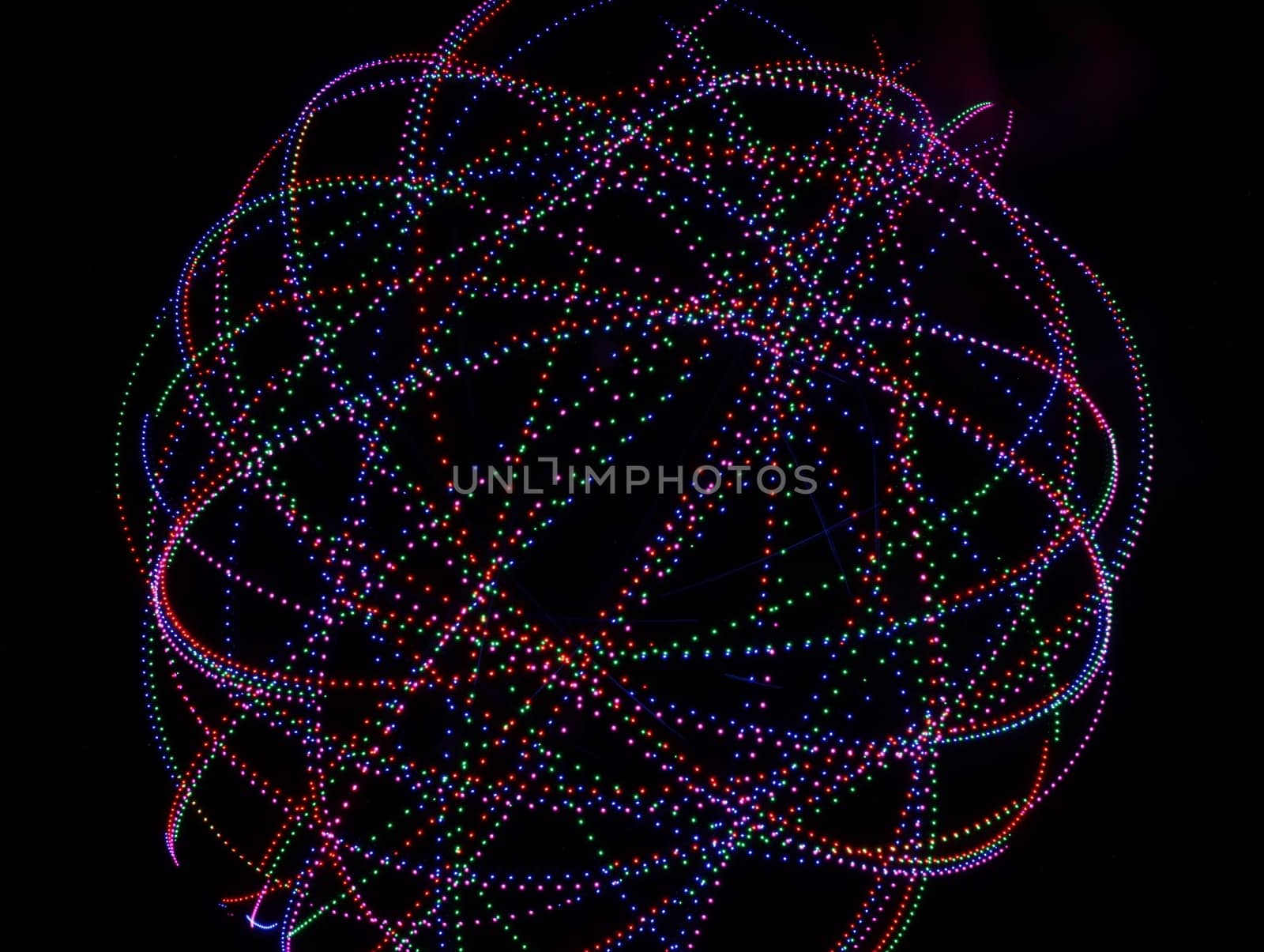 spectacular colored lights with geometric shapes special effects