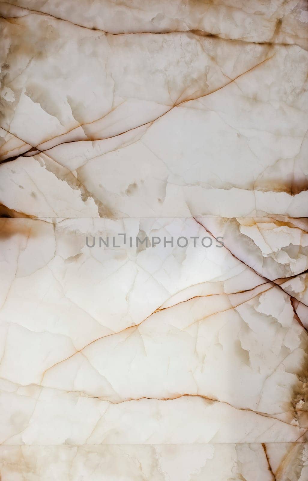 Translucent alabaster slabs filling a bay. Closeup