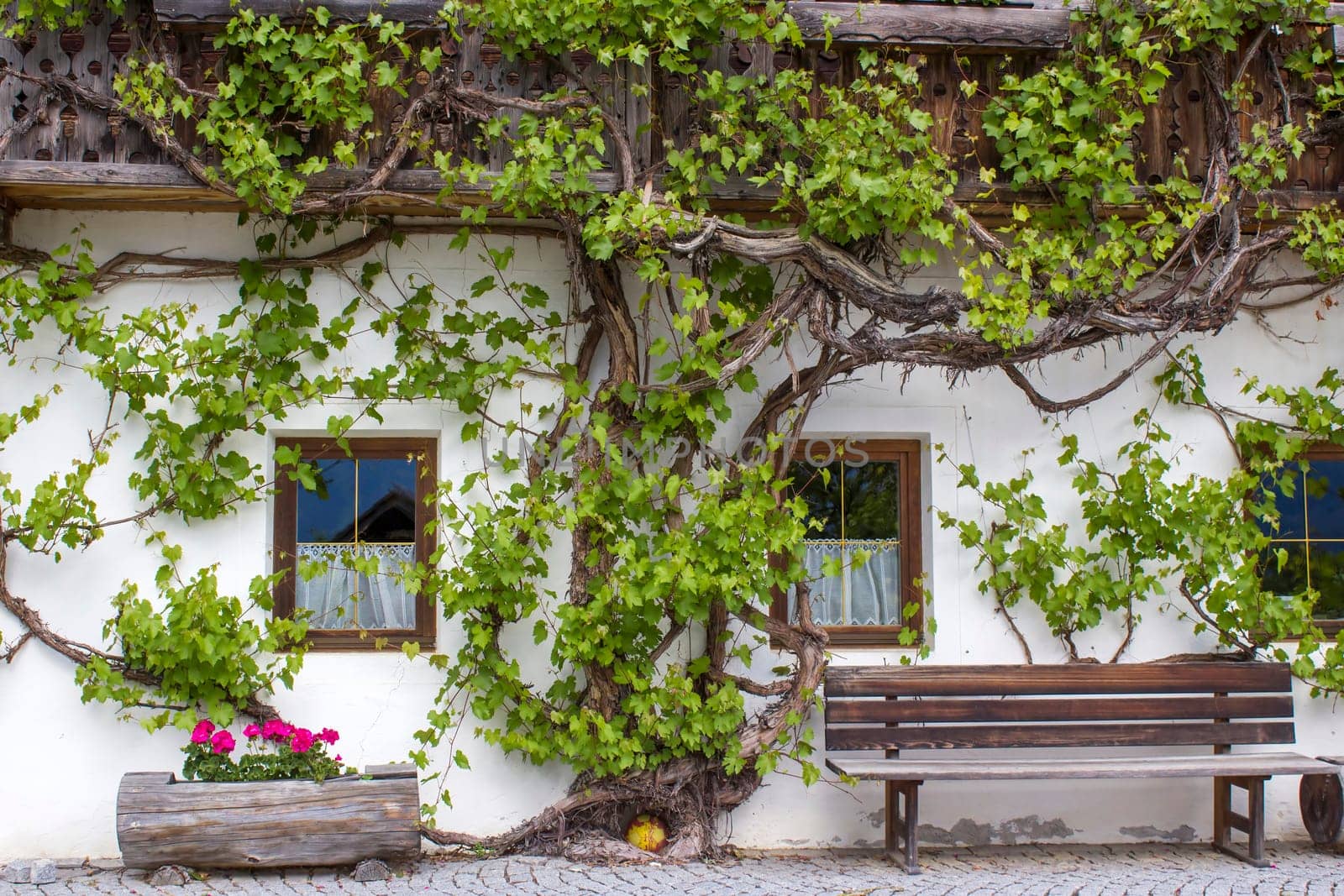 A traditional Austrian mountain farm house in the alpine village of Doelsach, East Tyrol, Austria