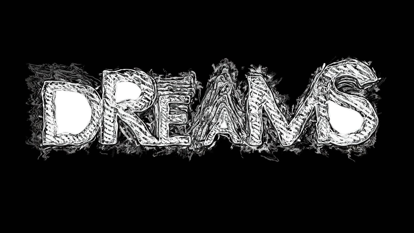 Dreams text hand drawn animation,Dreams text hand drawn animation