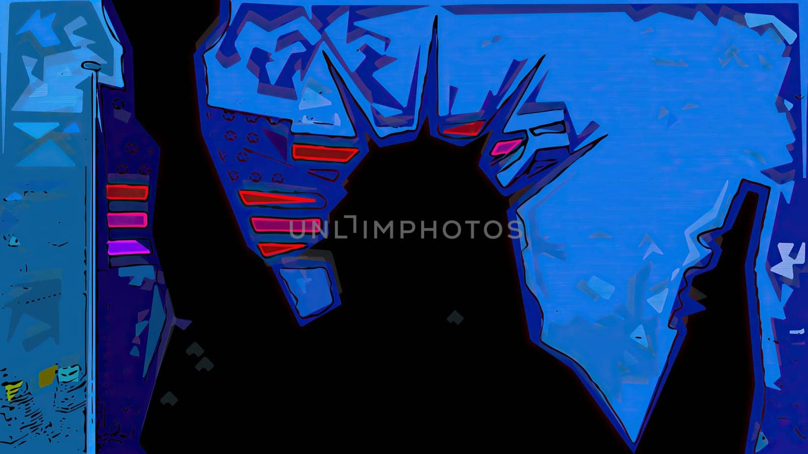 New York Statue of Liberty in a Pop Art Style,New York Statue of Liberty in a Pop Art Style