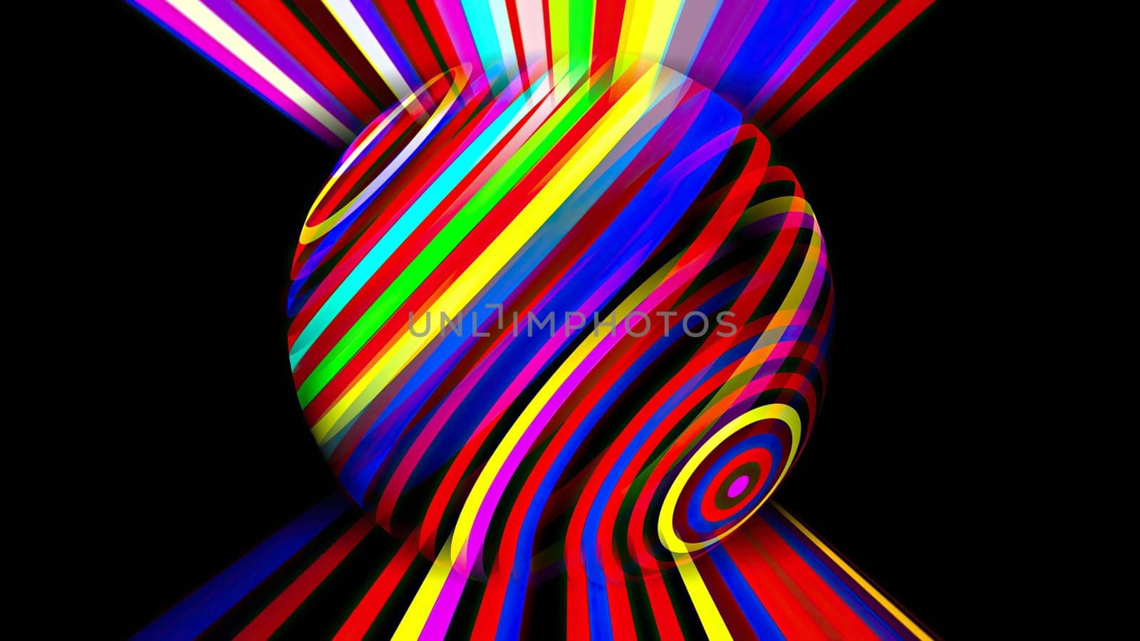 Colorful sphere with light rays ,Colorful sphere with light rays