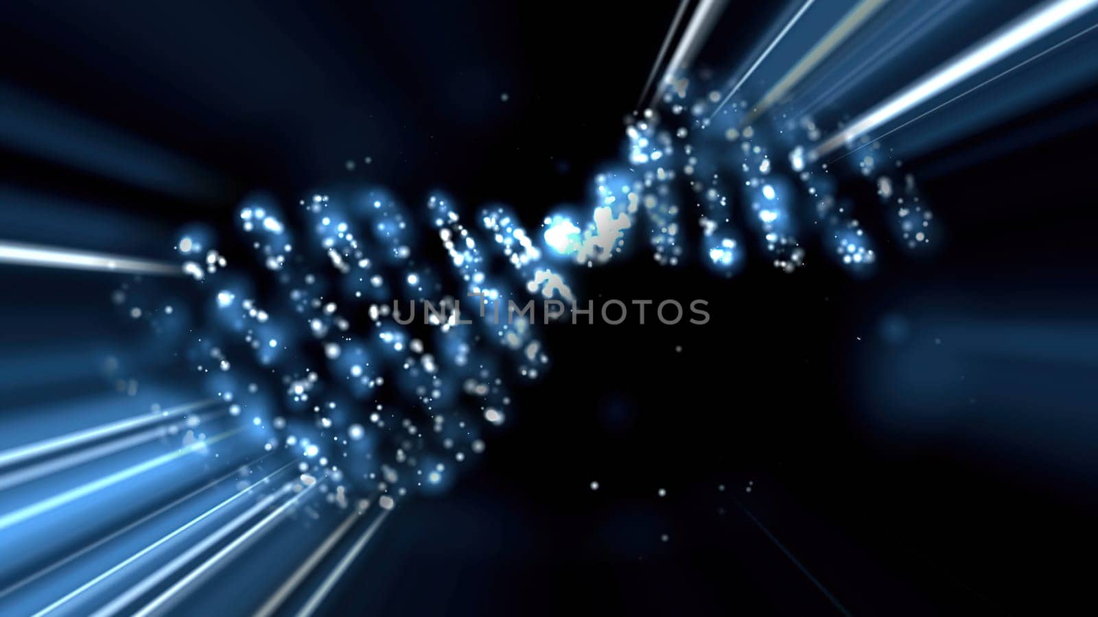 Dna Helix  Molecules On Blue Background,Dna Helix  Molecules On Blue Background