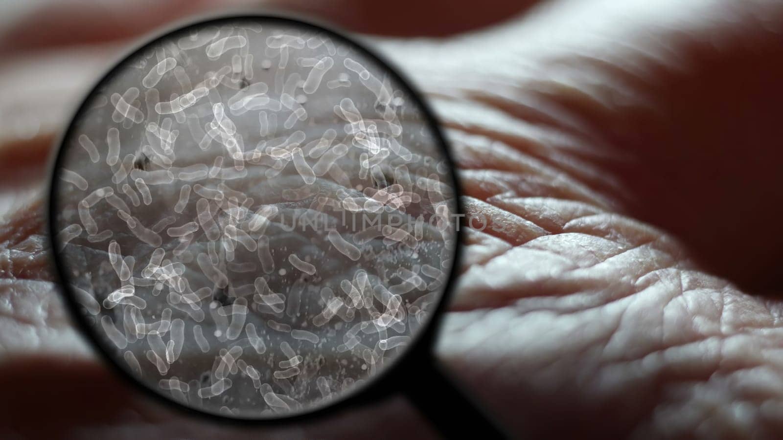 Searching for bacteria on human skin,Searching for bacteria on human skin
