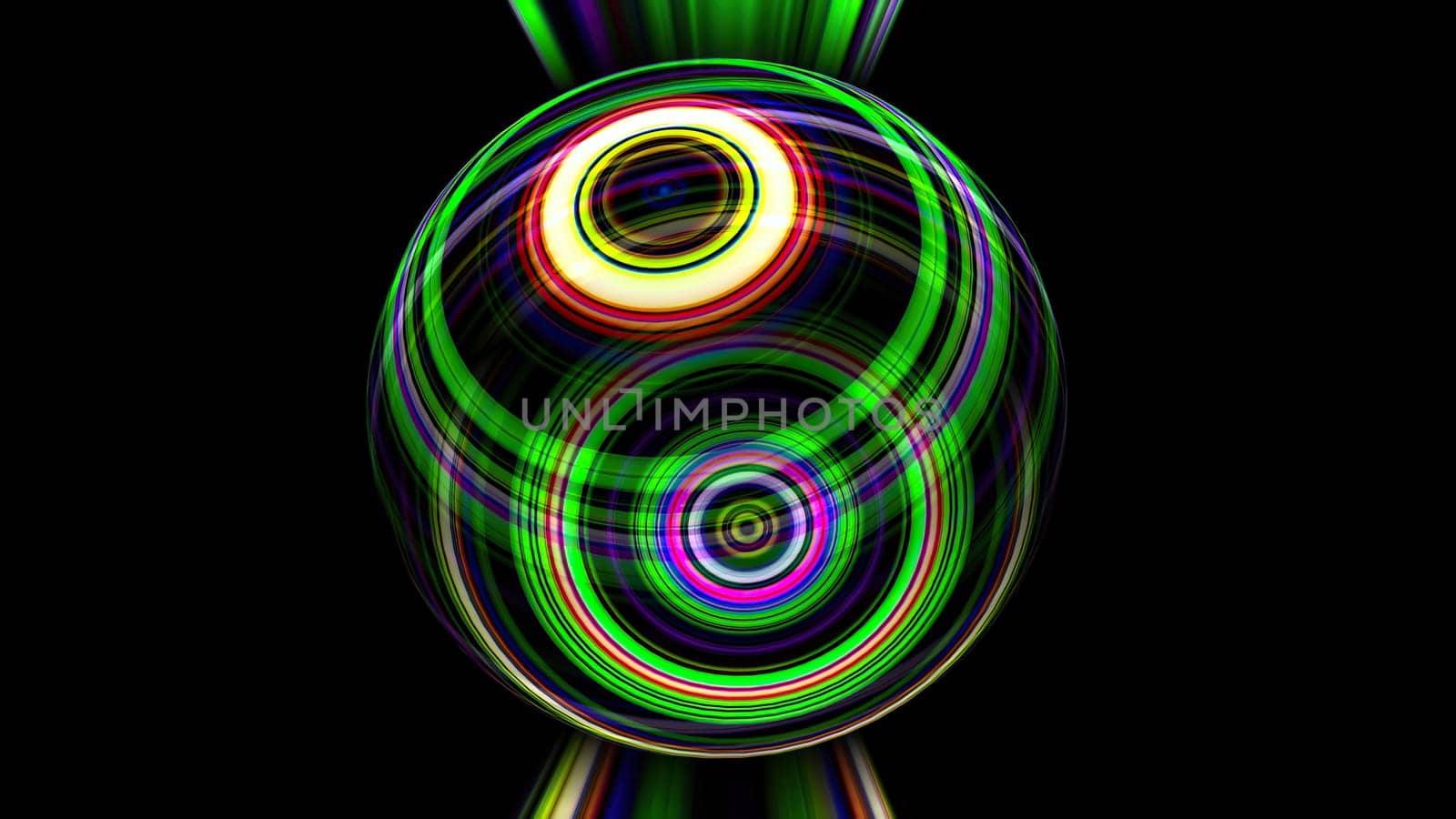 Colorful sphere with light rays ,Colorful sphere with light rays