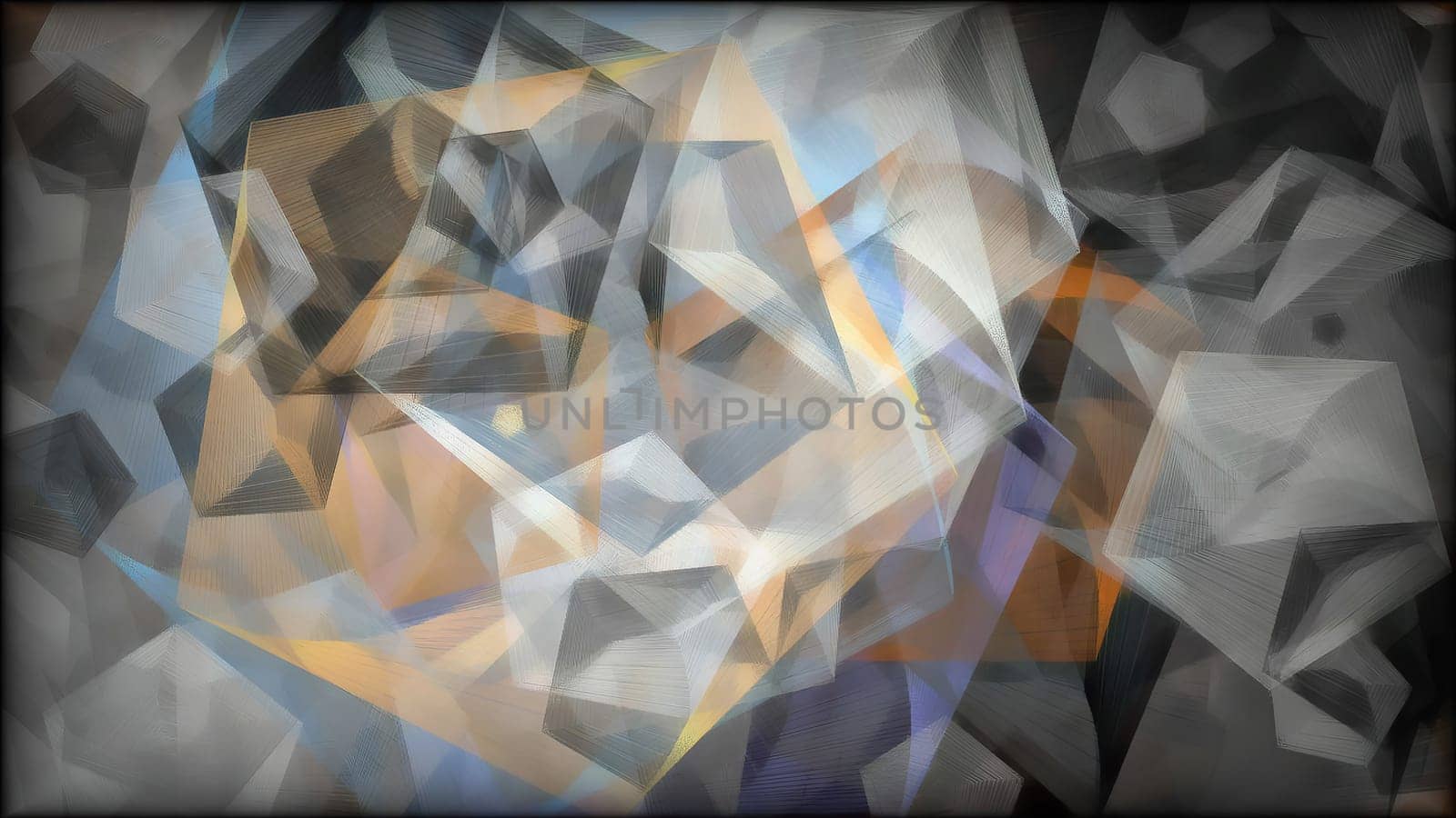 Cubes and triangles hand draw digital art,Cubes and triangles hand draw digital art