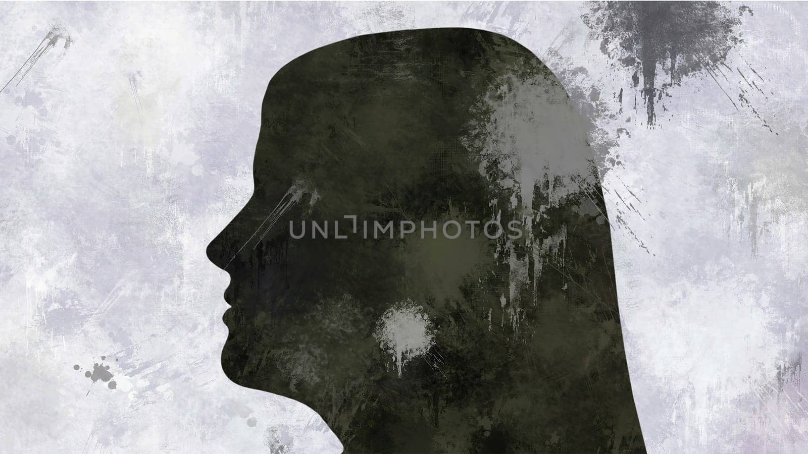 Surreal  Portrait of Woman silhouette,Surreal  Portrait of Woman silhouette