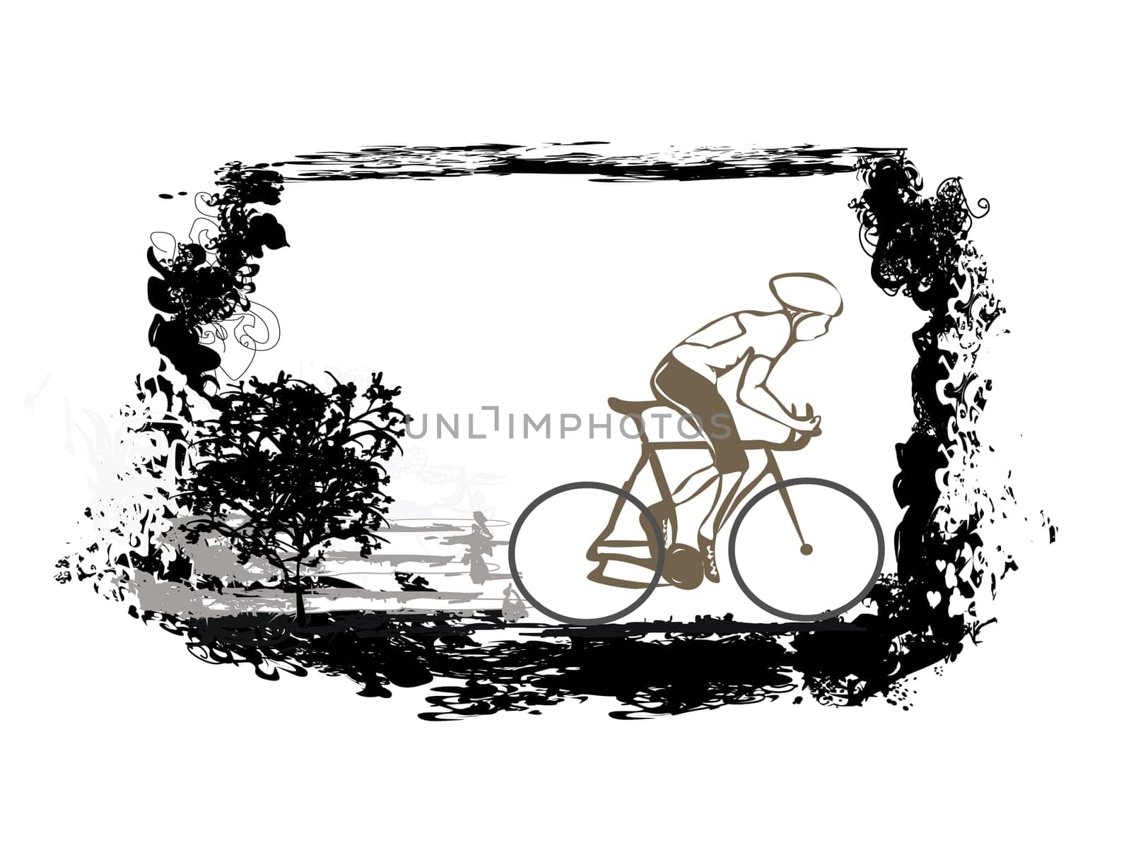 Cycling Grunge Poster