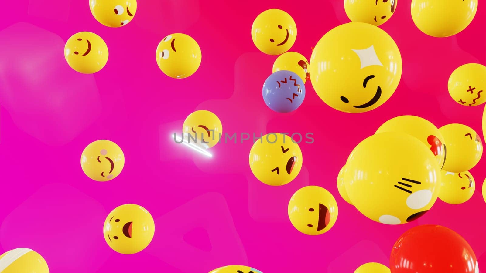 3D illustration Background for advertising and wallpaper in social media and emoji scene. 3D rendering in decorative concept.
