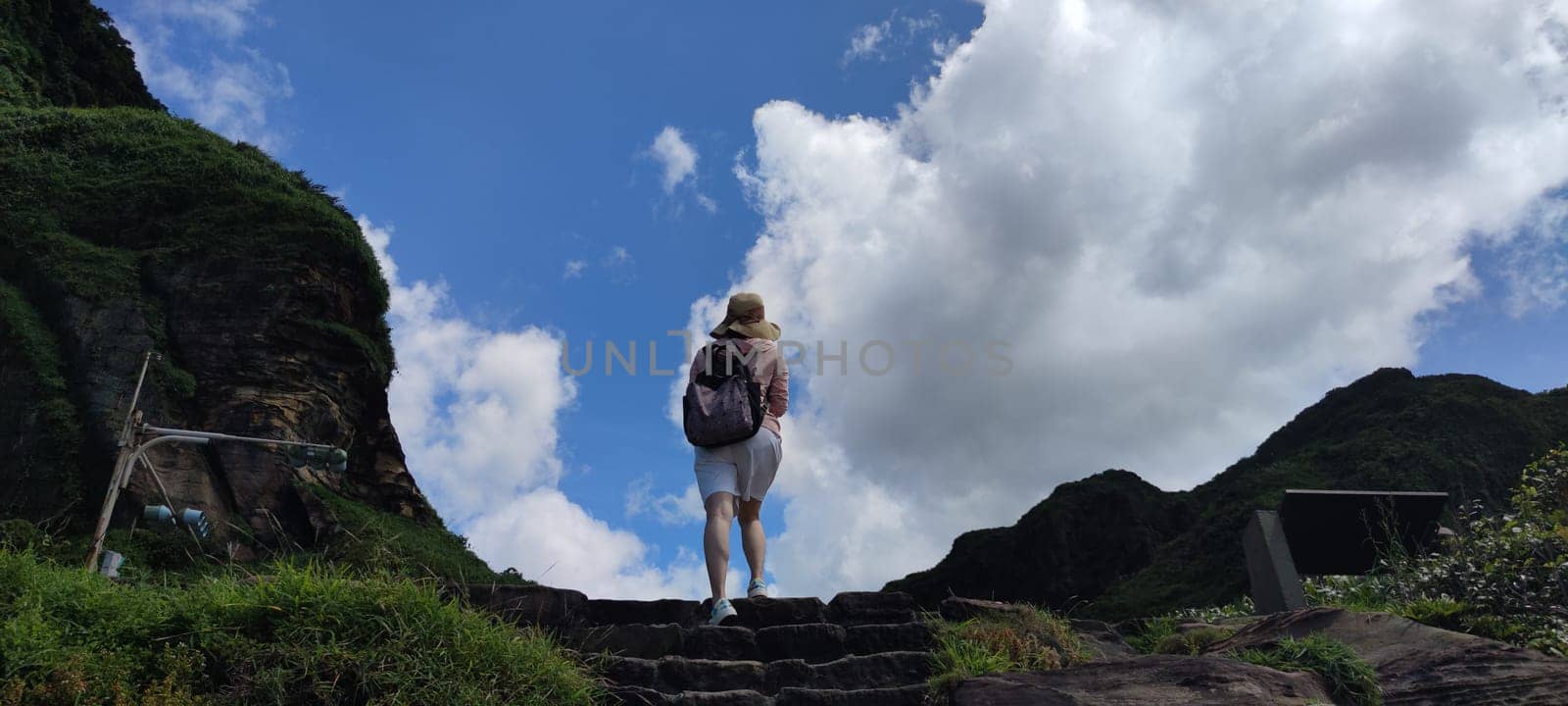 Nanya Strange Rocks, New Taipei City - Jul 27, 2022 : Strange rocks and rocks stretching hundreds of meters, can be said to be Bamboo Shoot Rock, Ice Cream Rock, Sea Dog Rock, etc. in the Natural Geology Classroom, Xinshi, Taiwan