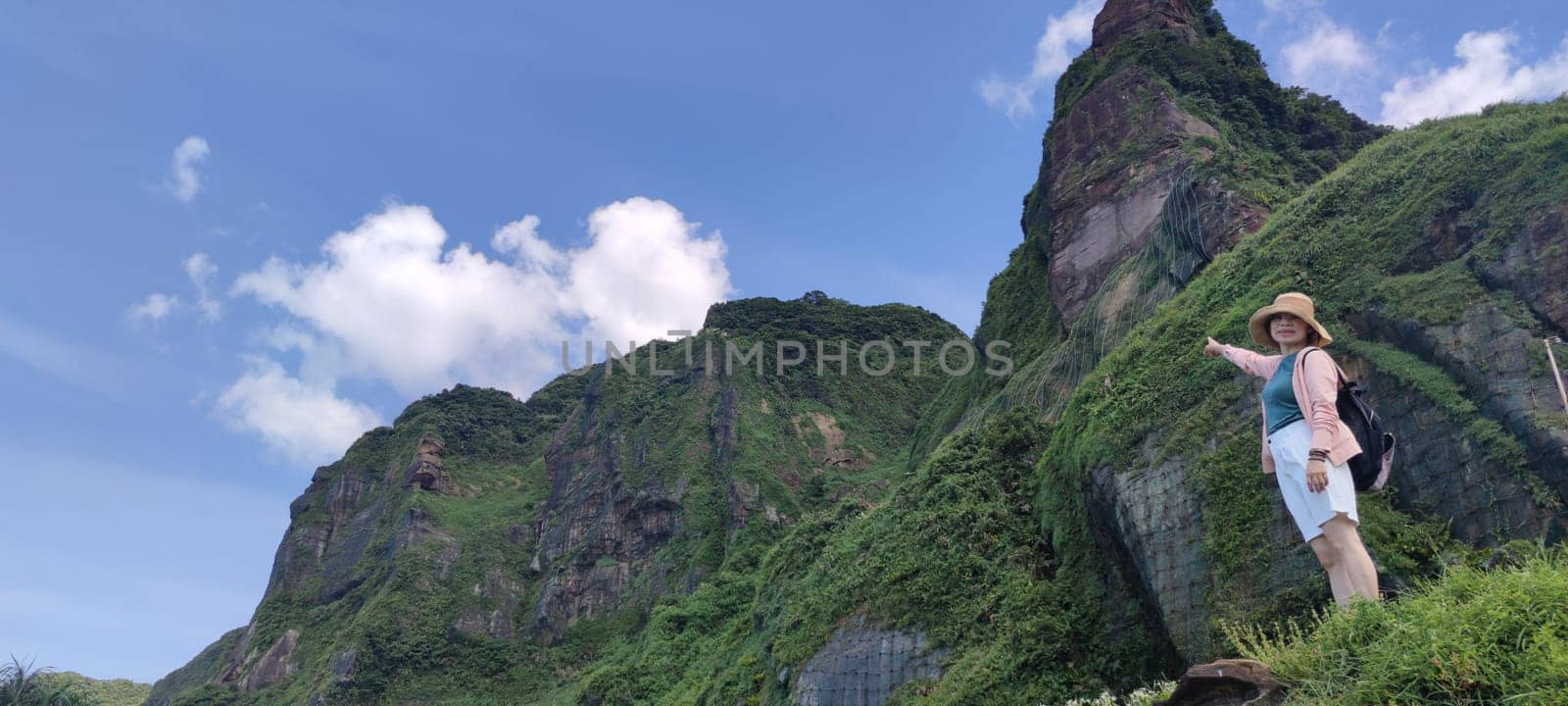Nanya Strange Rocks, New Taipei City - Jul 27, 2022 : Strange rocks and rocks stretching hundreds of meters, can be said to be Bamboo Shoot Rock, Ice Cream Rock, Sea Dog Rock, etc. in the Natural Geology Classroom, Xinshi, Taiwan