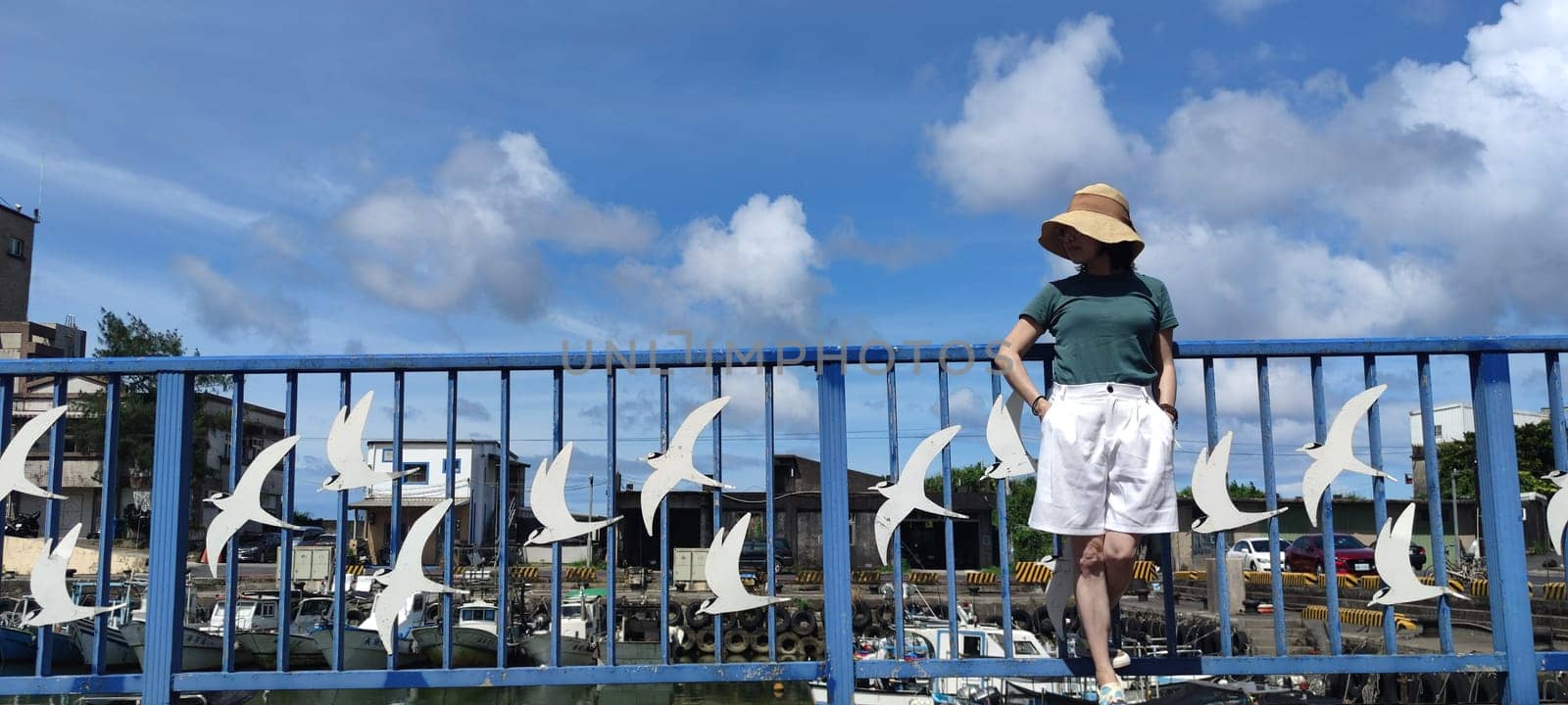 Gongliao Fishing Port, New Taipei City - Jul 27, 2022 : Located in Gongliao District and Miri Longdong Bay, surrounded by mountains on three sides and only facing the sea in the northeast to form a natural small bay, New Taipei City, Taiwan