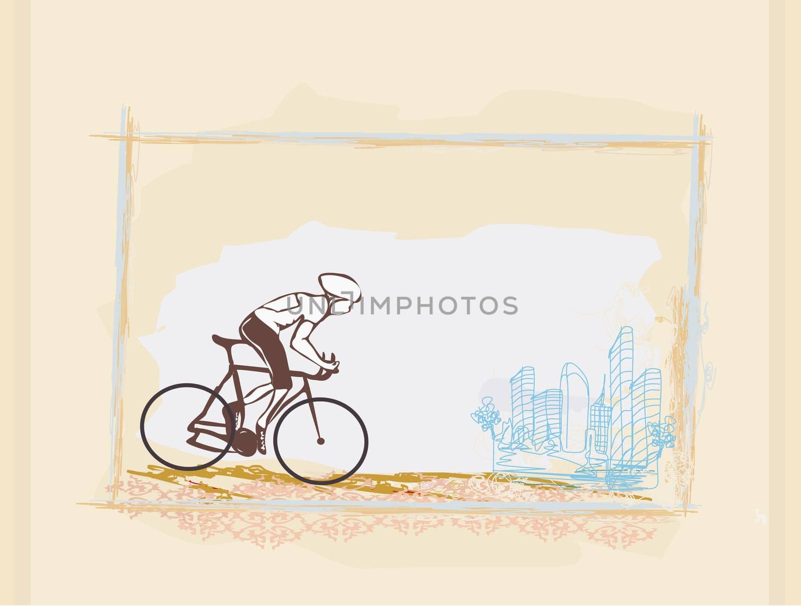Cycling Grunge Poster Template