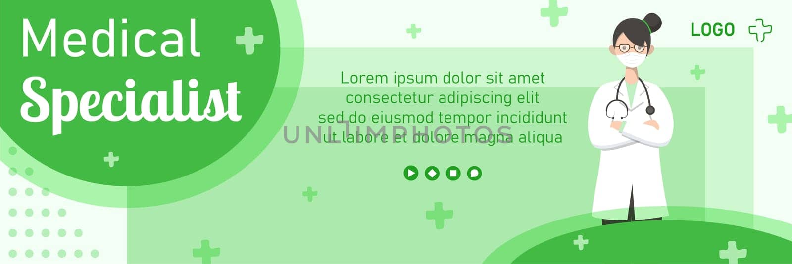 Medical Healthcare Flat Design Illustration Cover Editable of Square Background Suitable for Social media, Feed, Card, Greetings, Print and Web Internet Ads Template