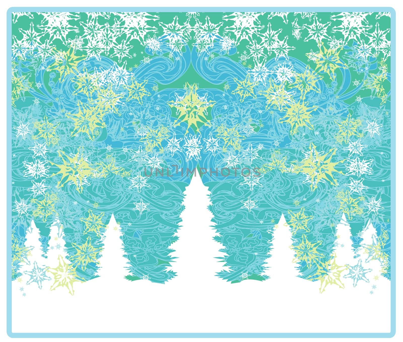 Abstract christmas tree card