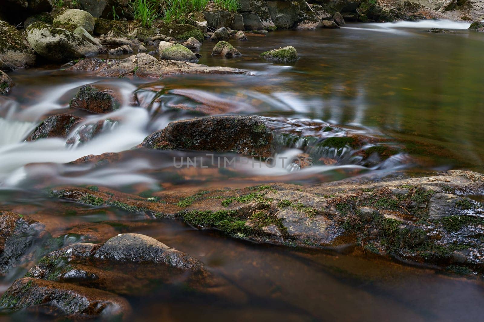 the romantic river Ilse near Ilsenburg at the foot of the Brocken in the Harz National Park in Germany