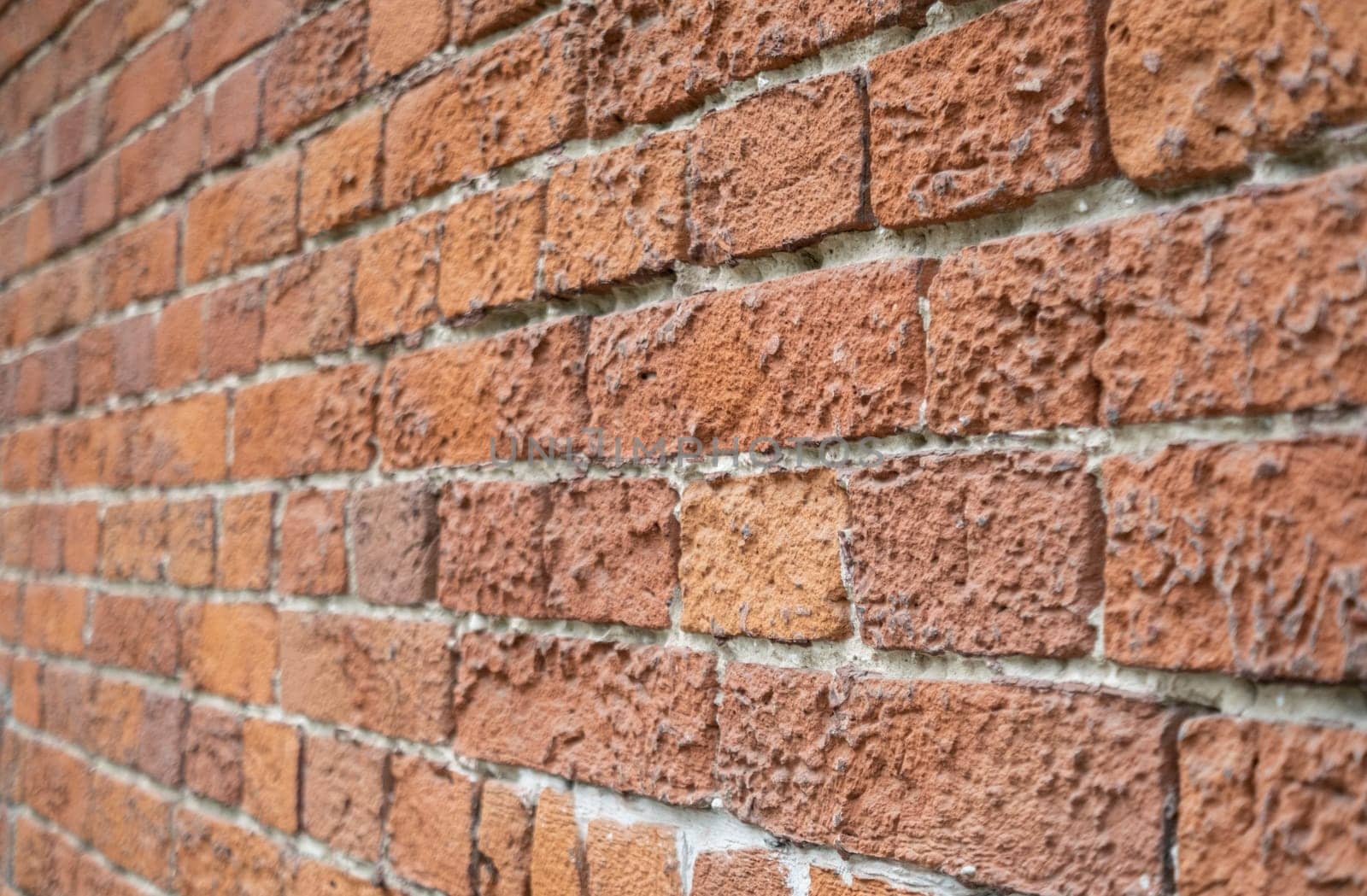 red brick wall background side view