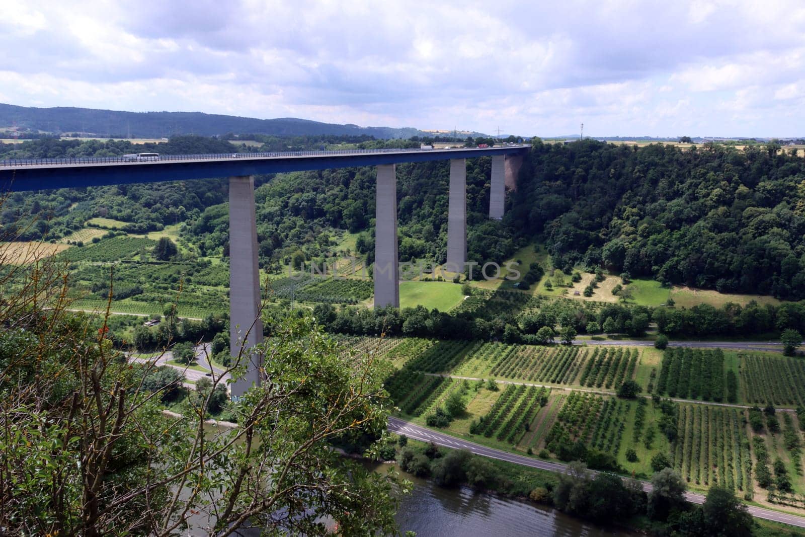 Blick vom Aussichtspunkt Blumsley auf die Mosel, Rheinland-Pfalz, Deutschland, Dieblich