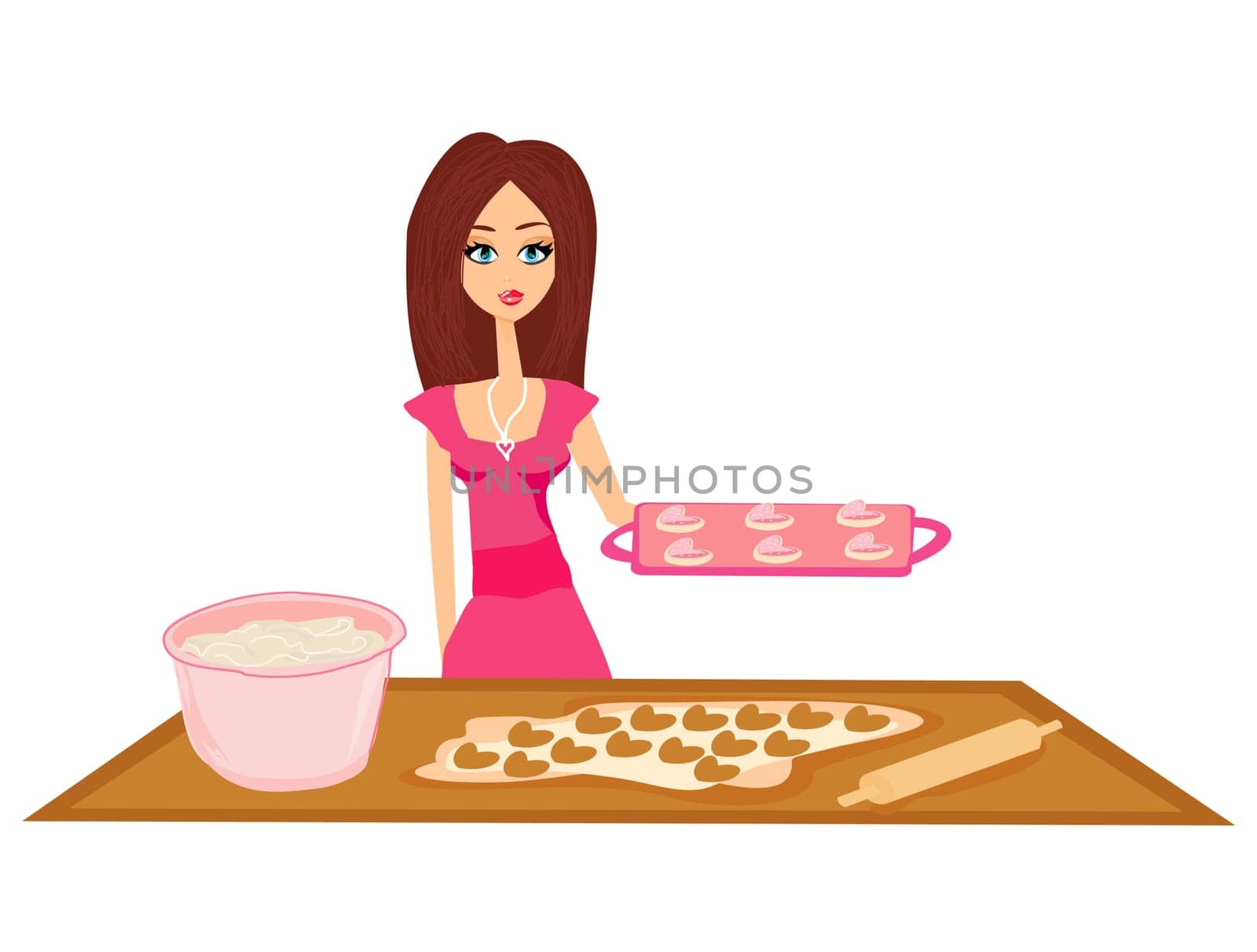 beautiful Housewife cooking