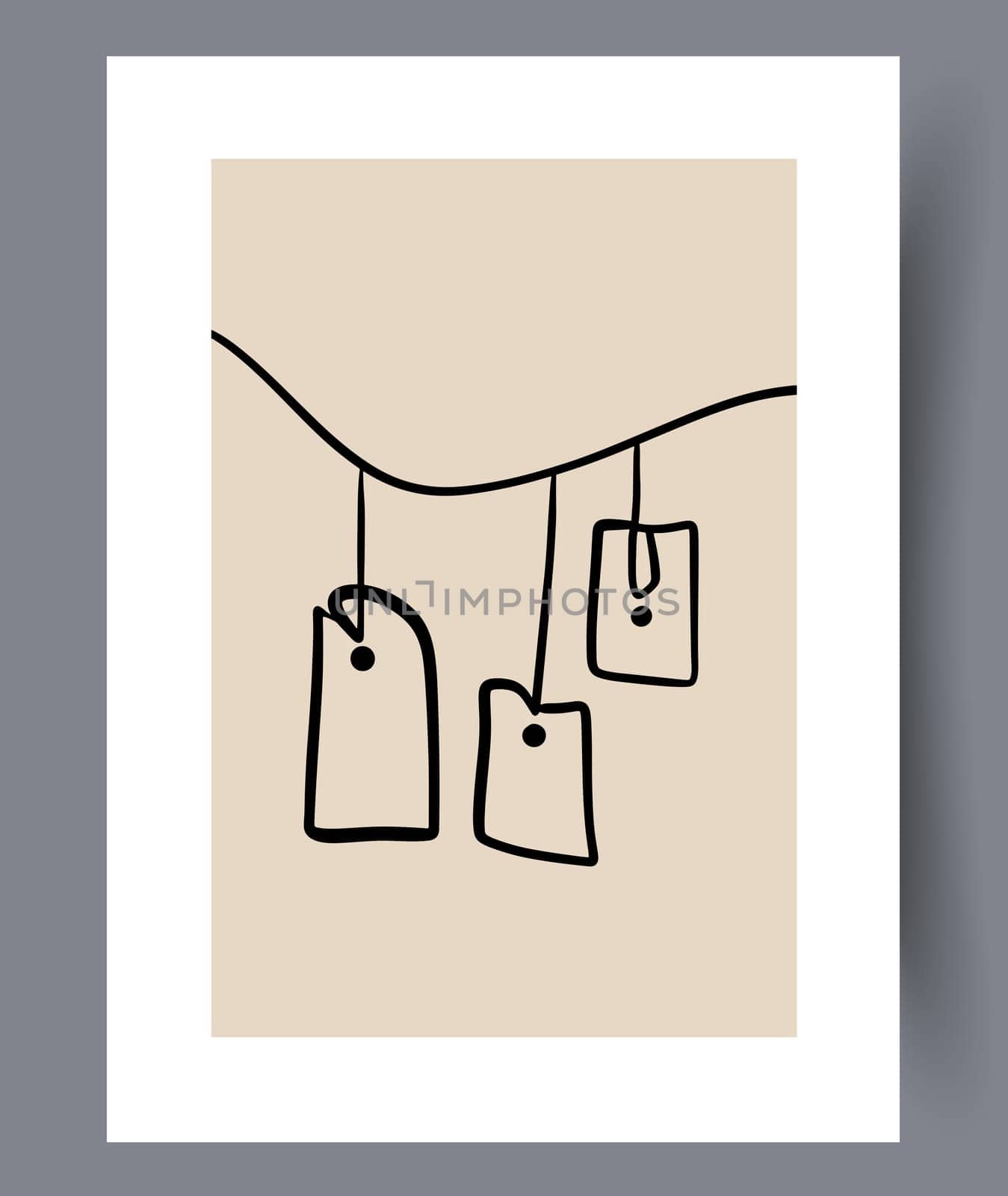 Minimalistic hand drawn wall art banners. Minimal Scandinavian designs for interior. Printable abstract wall posters. Vector illustration.