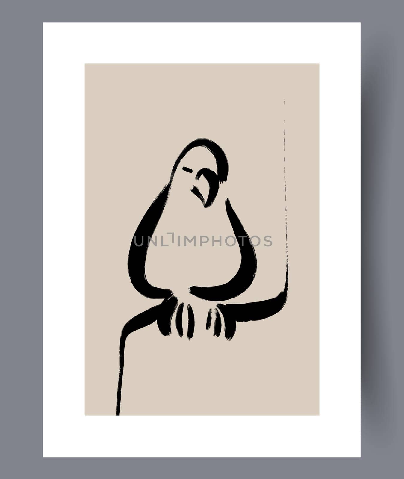 Minimalistic hand drawn wall art banners. Minimal Scandinavian designs for interior. Printable abstract wall posters. Vector illustration.