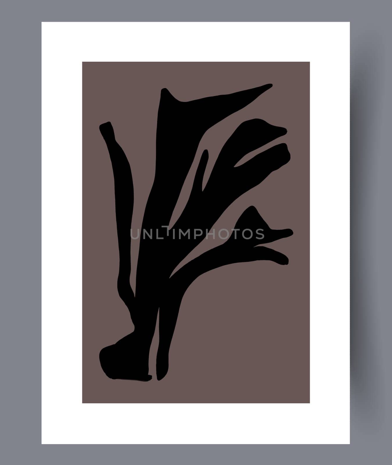 Minimalistic hand drawn wall art banners. Minimal Scandinavian designs for interior. Printable abstract wall posters. Vector illustration.