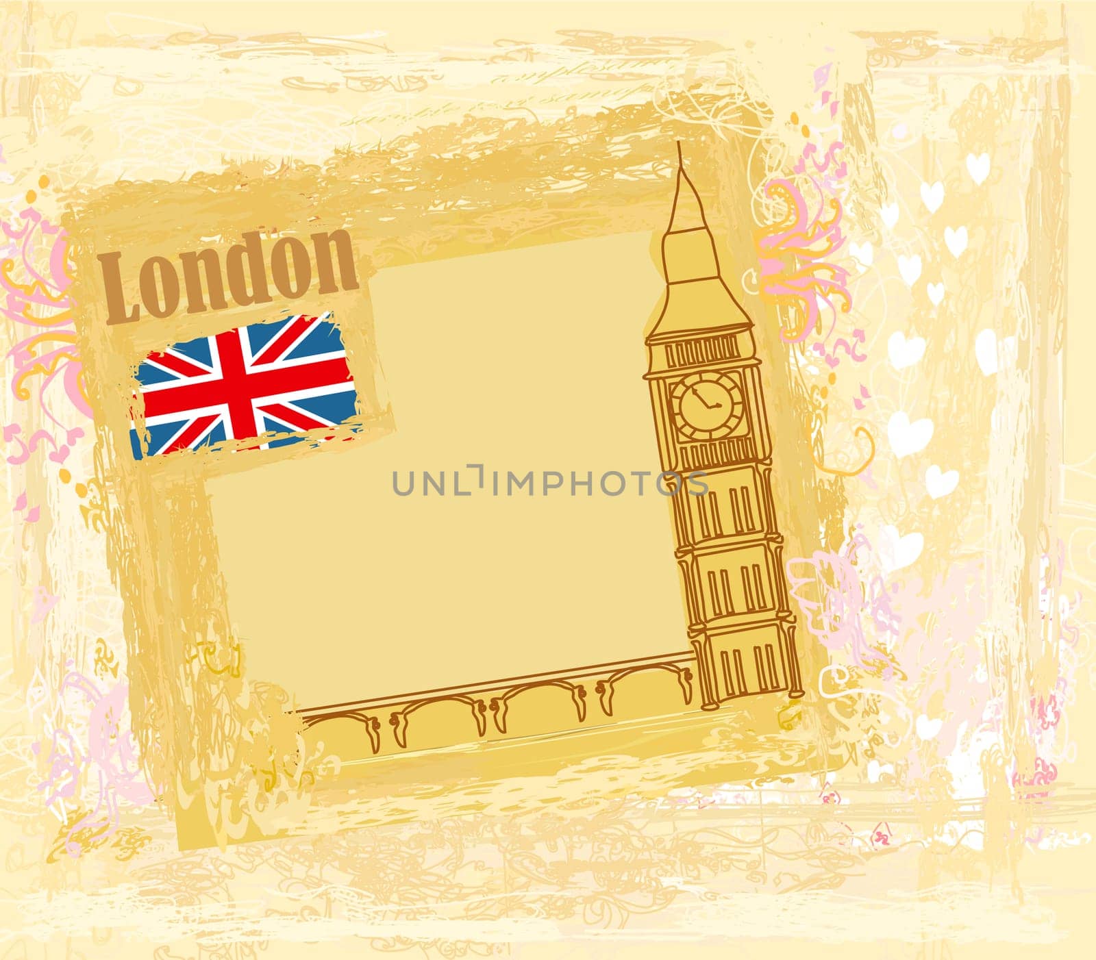 Grunge banner with London