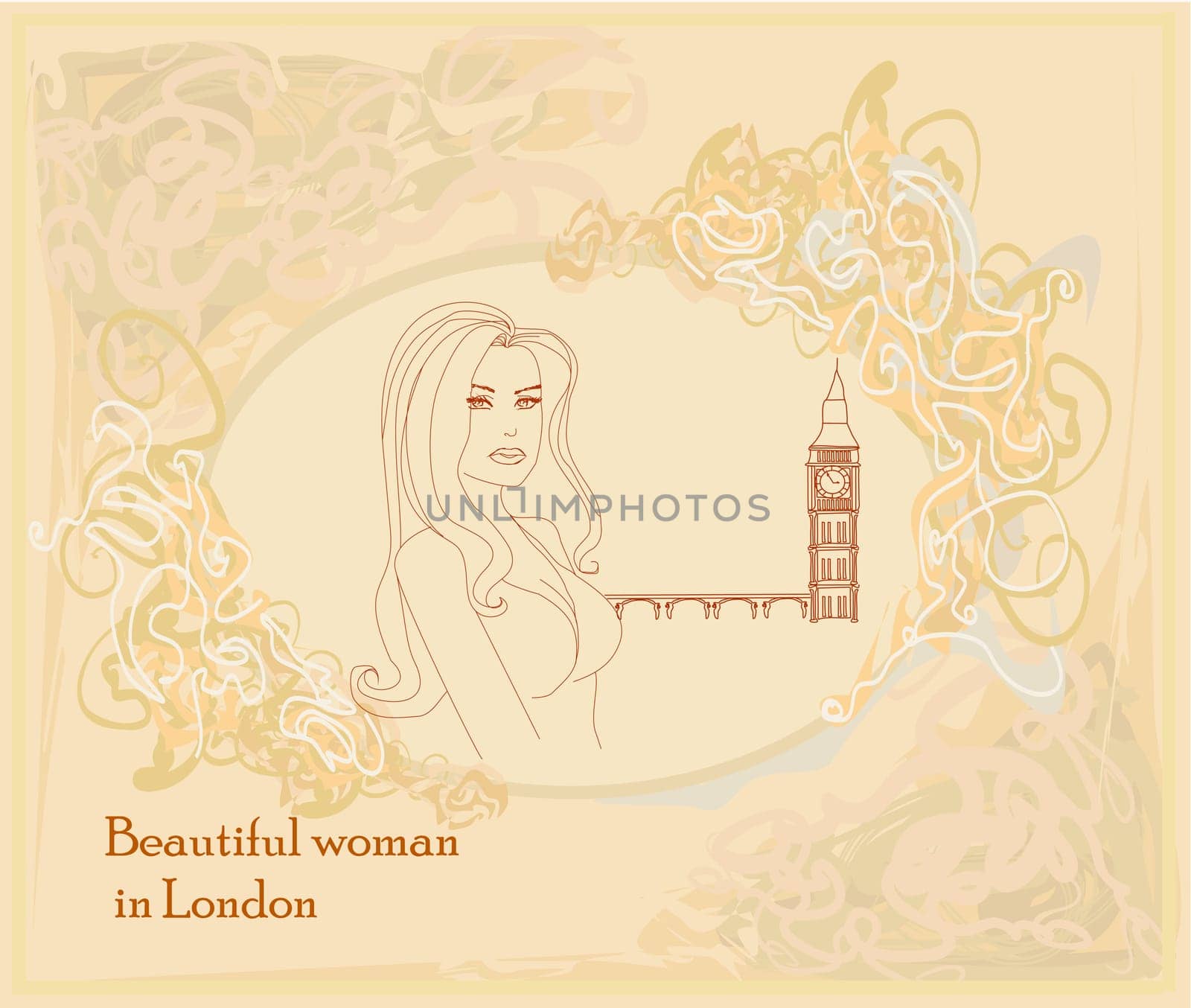 Beautiful woman in London