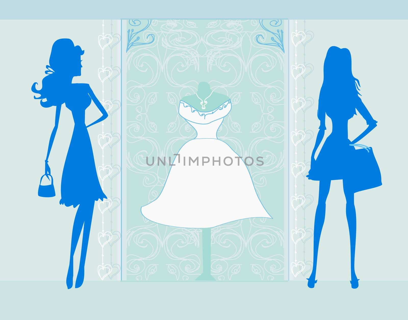 fashion silhouettes girls Shopping