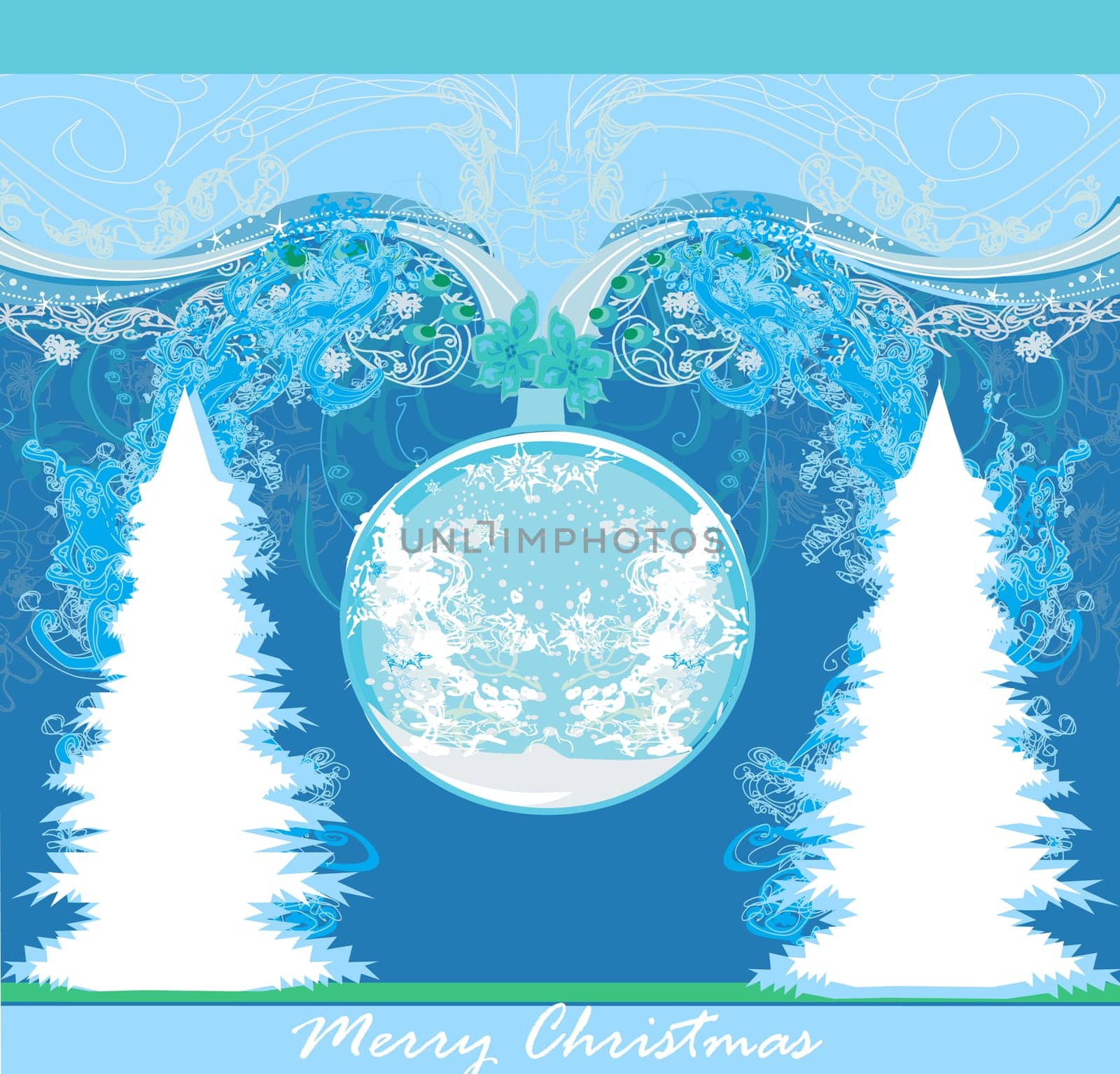 Abstract christmas tree card