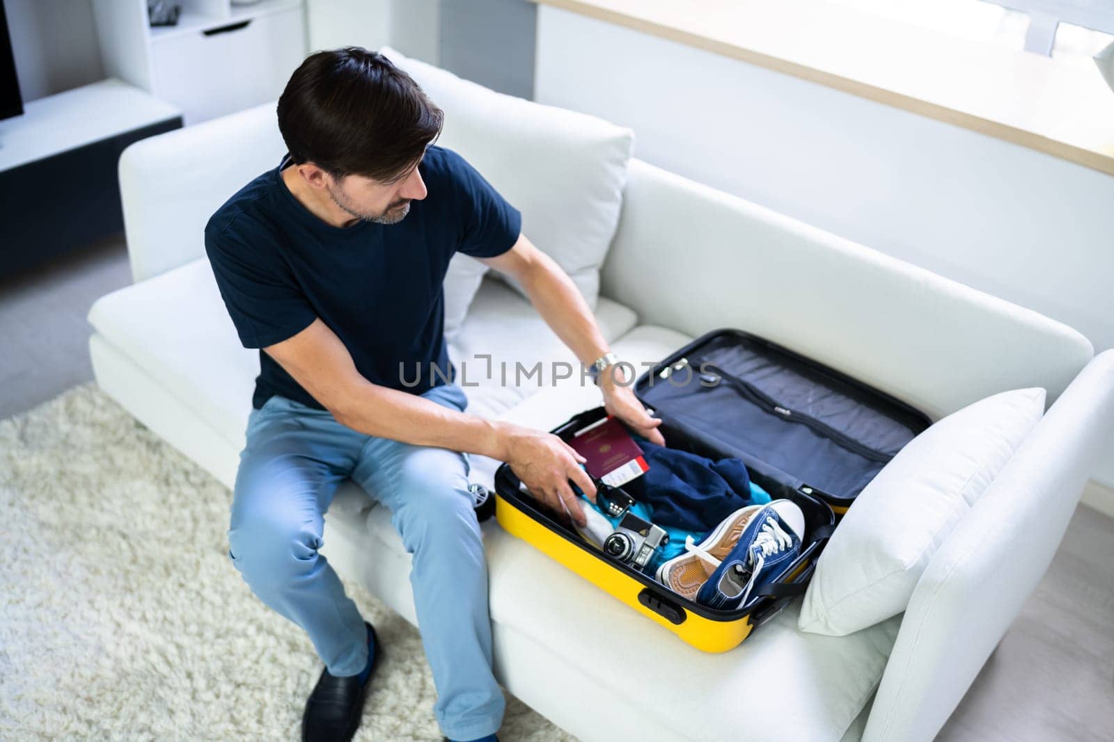 Suitcase Luggage Packing For Travel. Holiday Trip