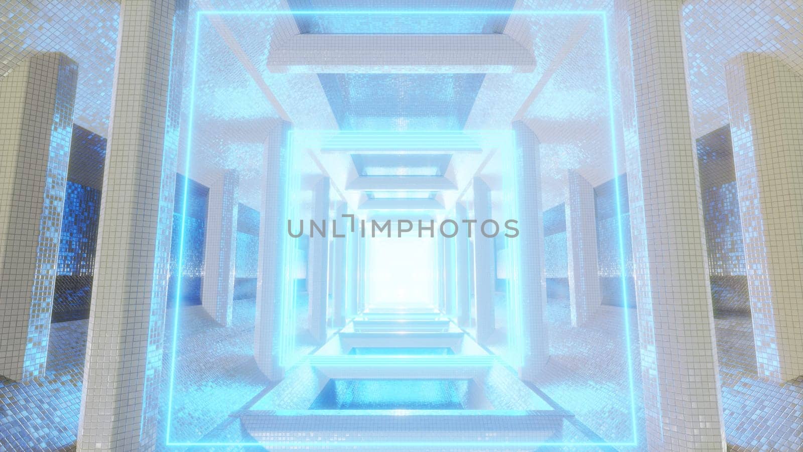 3D illustration Background for advertising and wallpaper in retro and sci fi cyberpunk scene. 3D rendering in decorative concept.