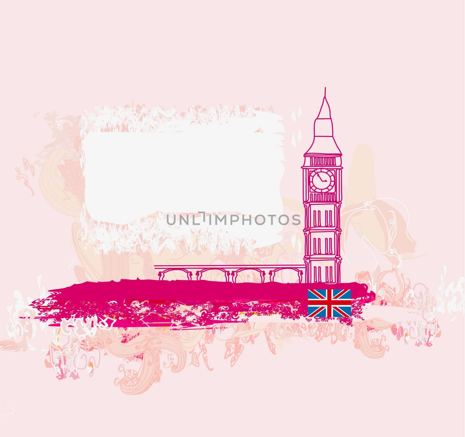 Grunge banner with London