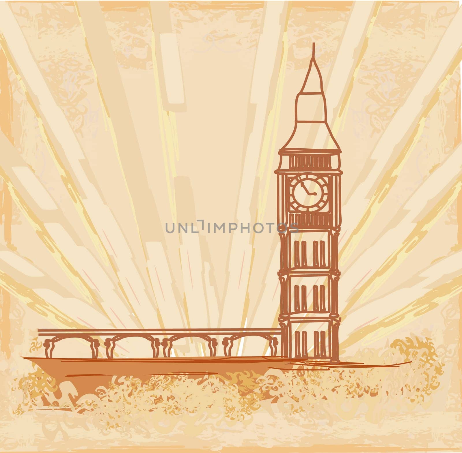 Grunge banner with London