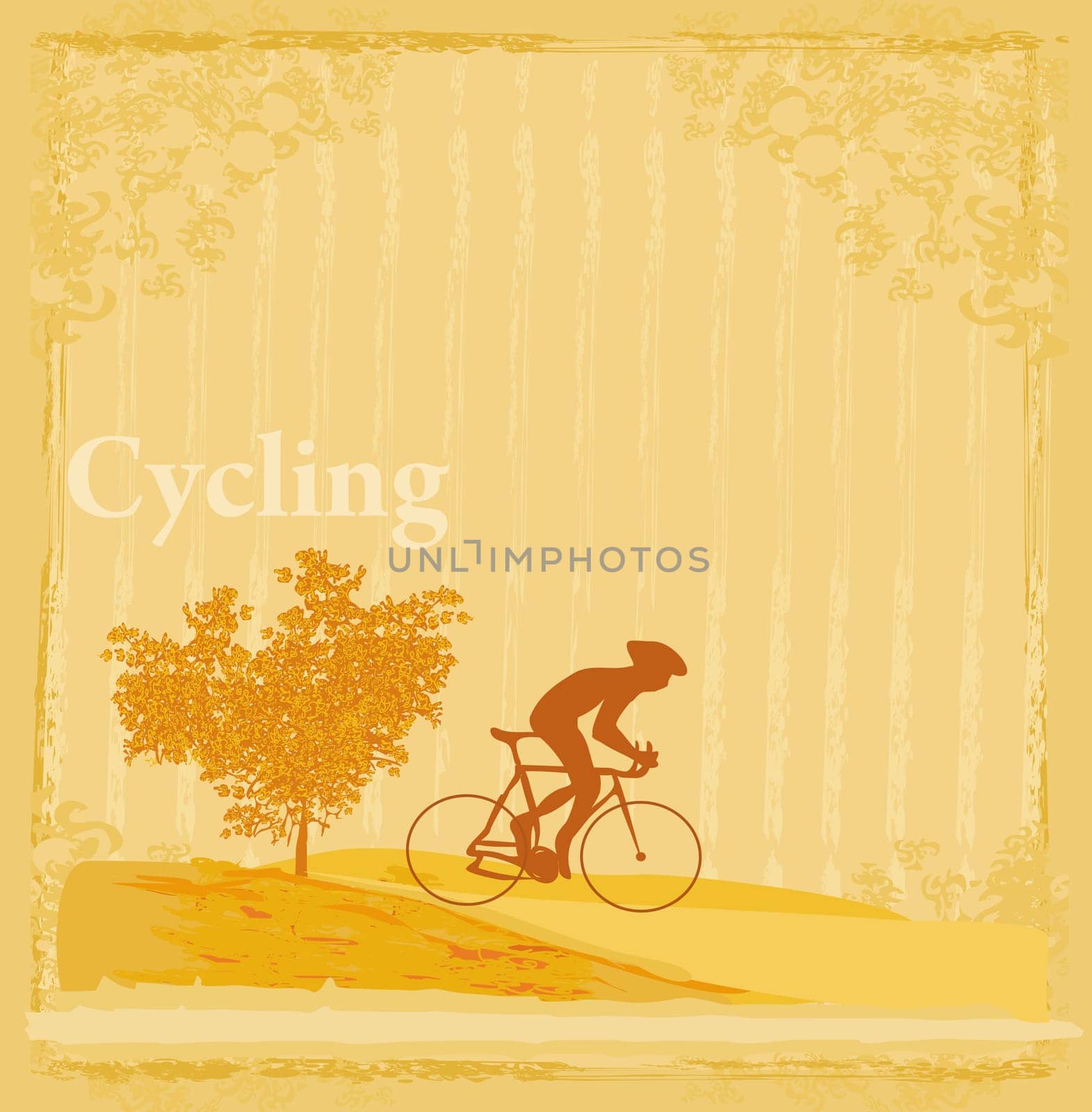 Cycling Grunge Poster Template