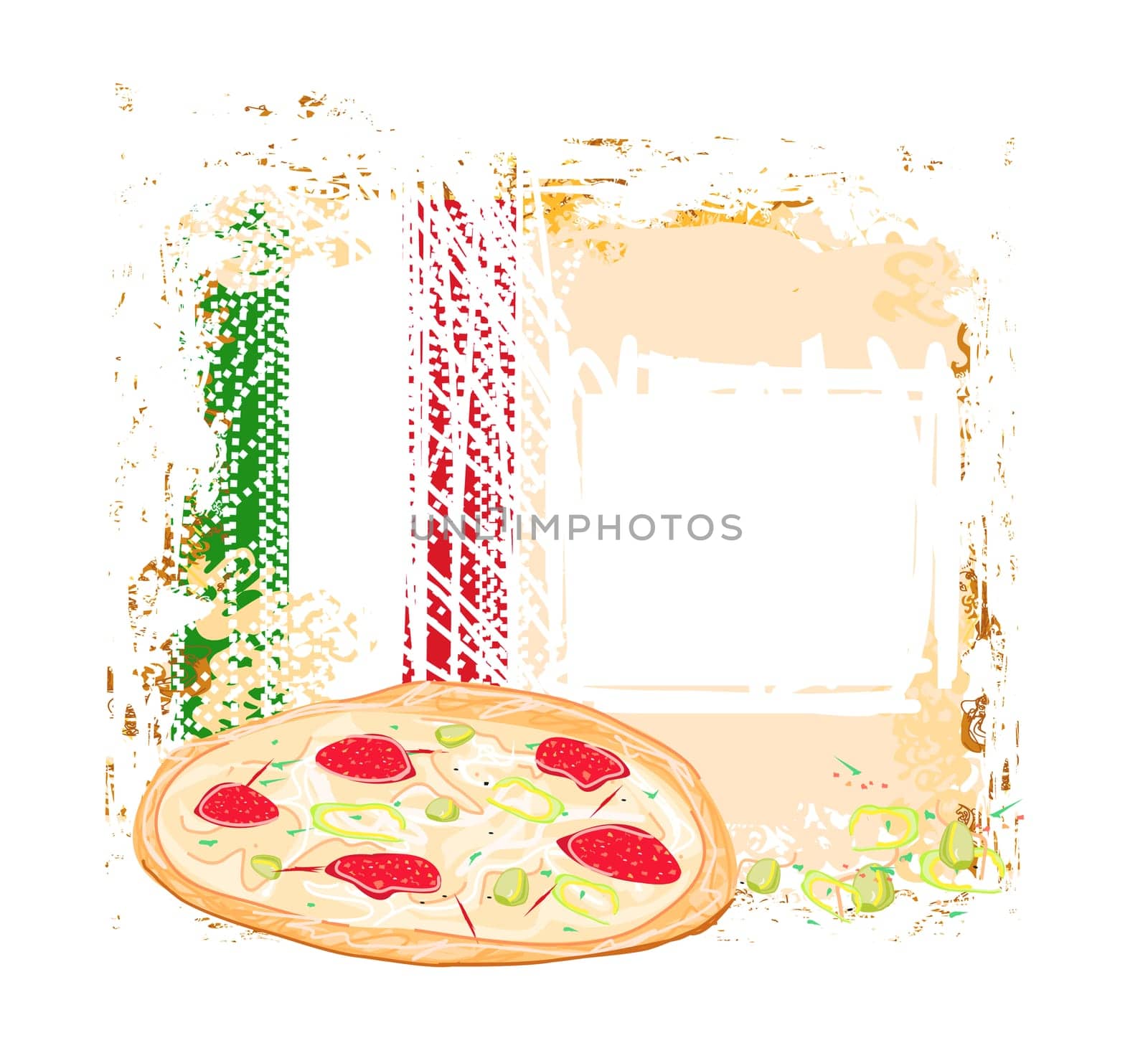 Pizza grunge poster