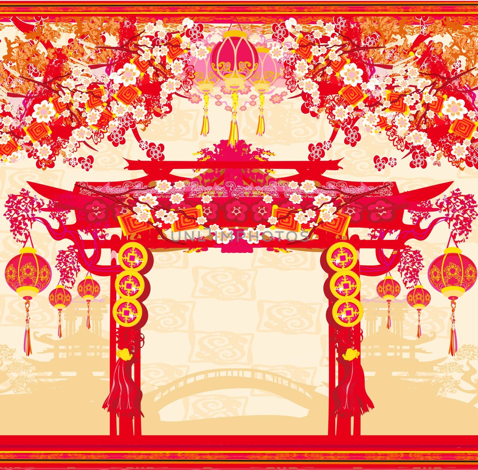 Mid-Autumn Festival for Chinese New Year card