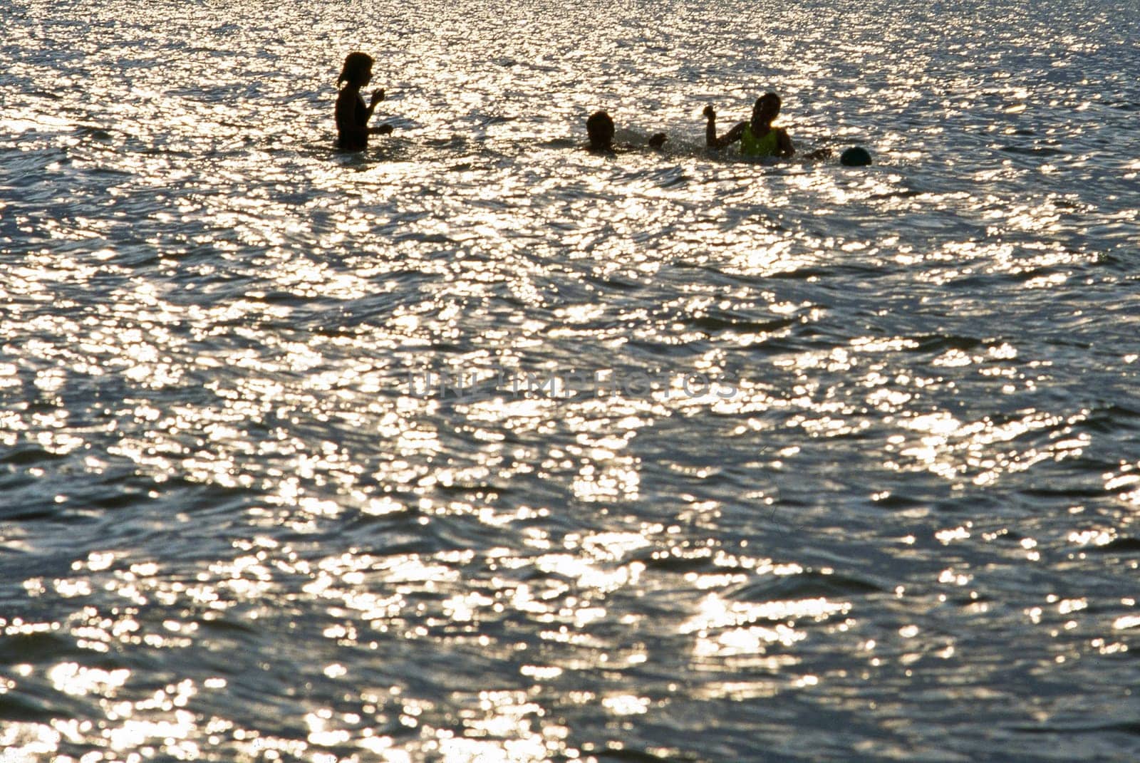 Children in the Pacific Ocean