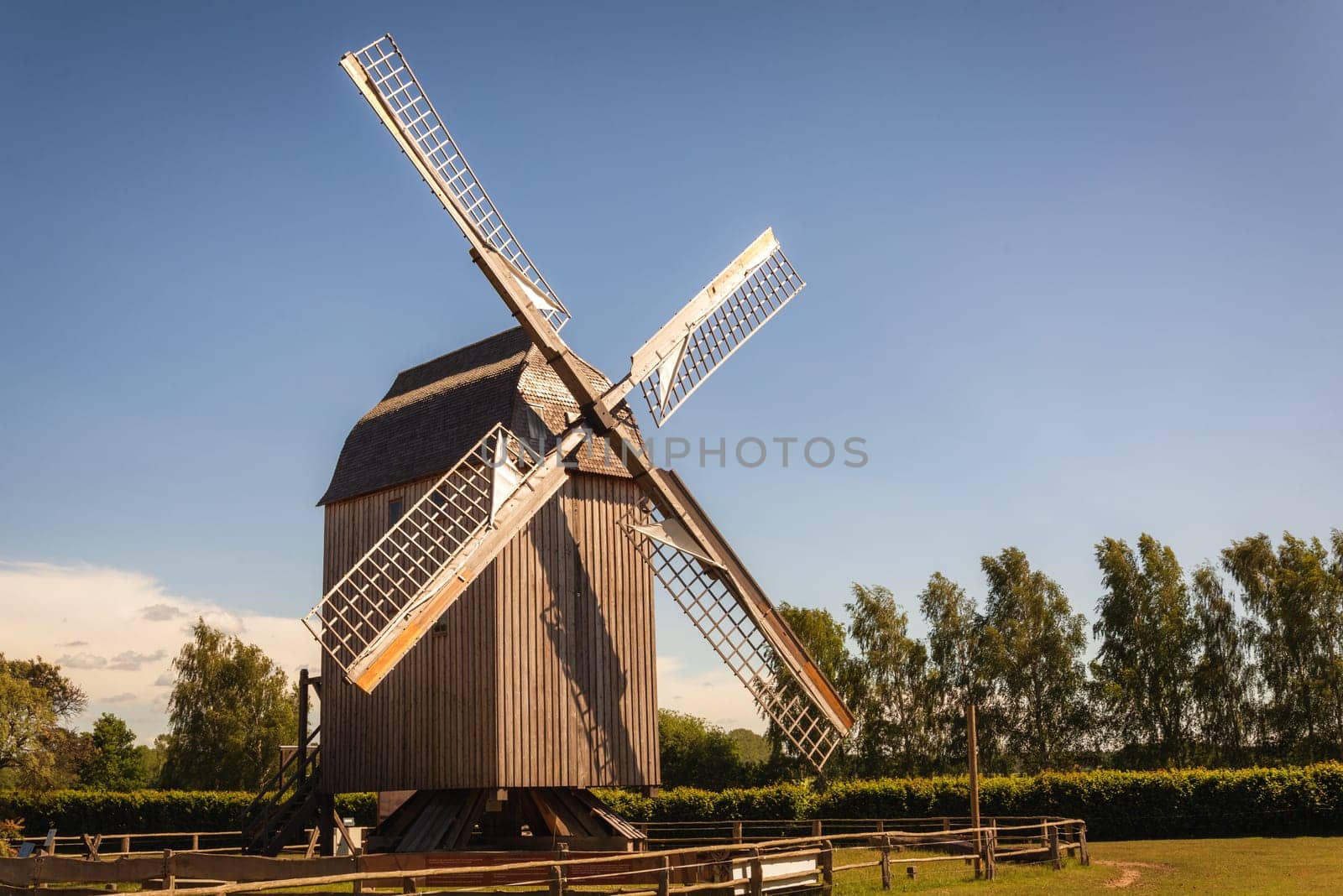 Coastal old windmill