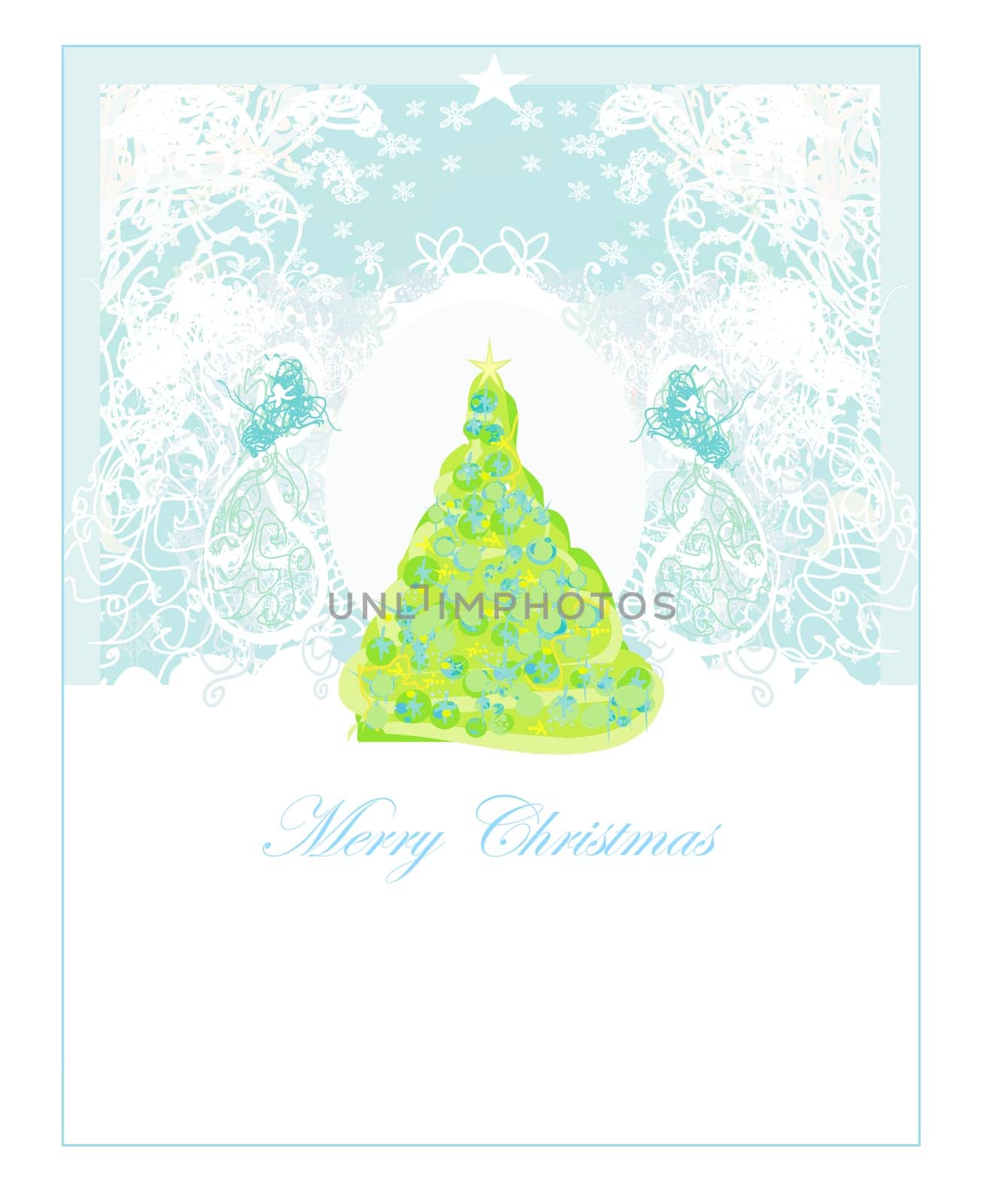 Abstract christmas tree card