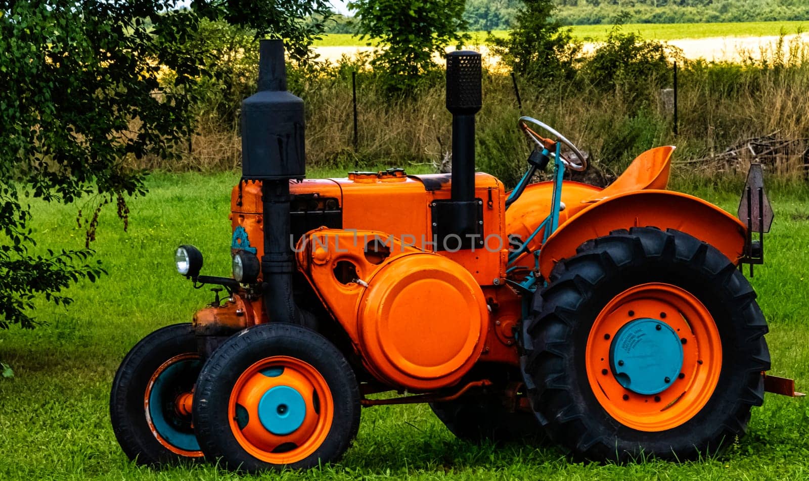 Vintage Argentinian tractor Bulldog Pampa T01 in Choczewo, Pomerania, Poland