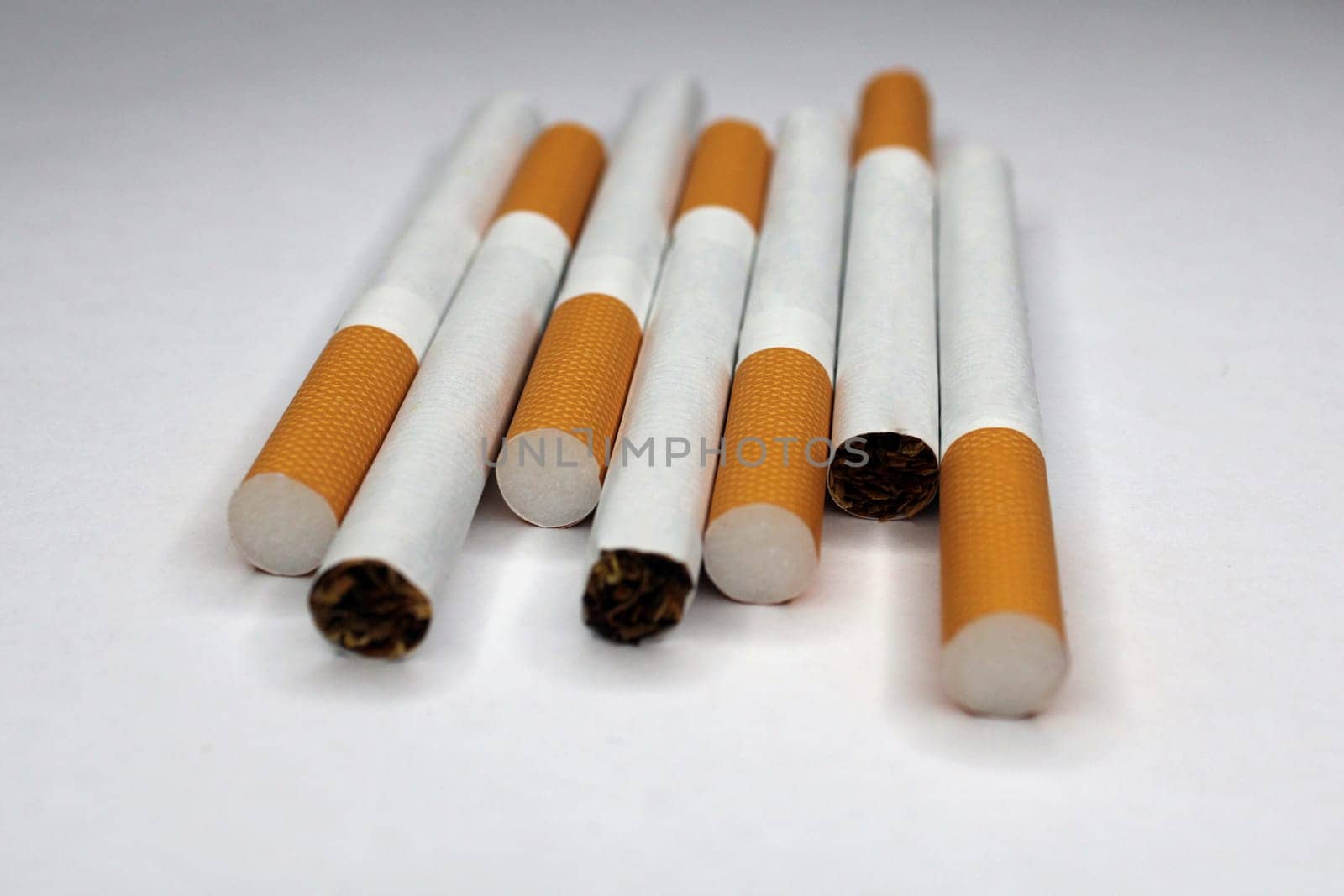 Cigarettes close-up on a light background. The concept of anti-smoking..