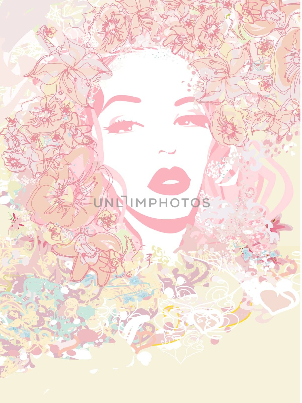 Abstract Beautiful Woman poster