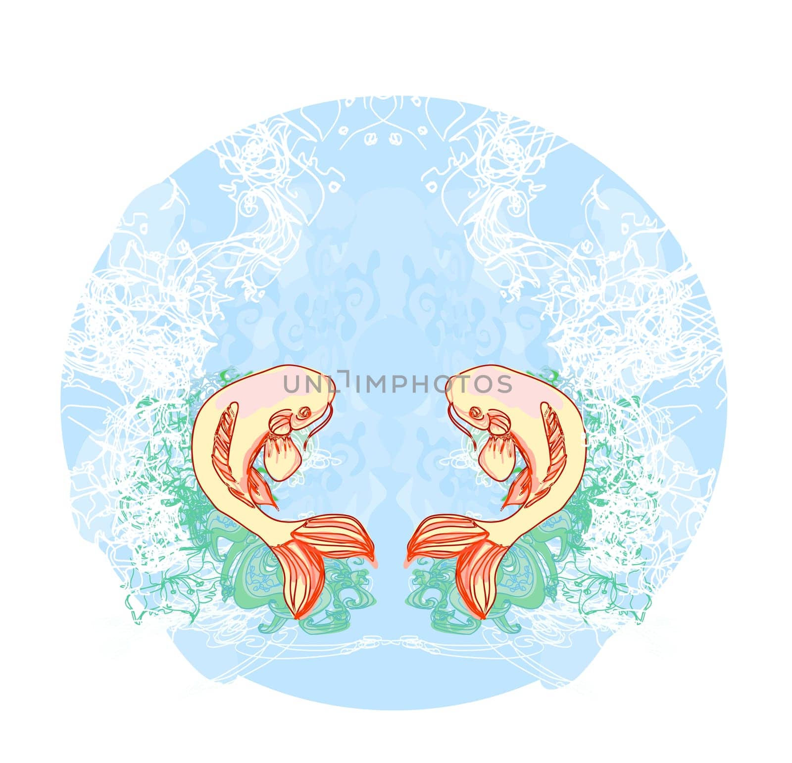 japanese koi vector background