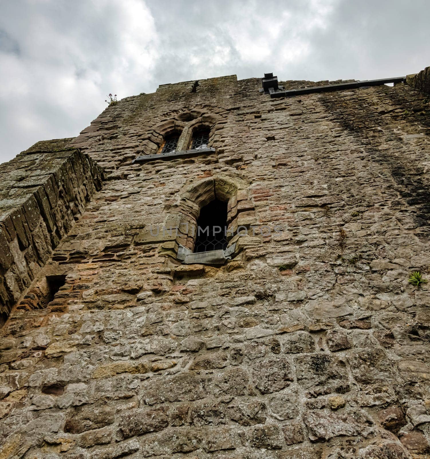 Remains of Chepstow Castle (Castell Cas-gwent) at Chepstow, Monmouthshire, Wales, United Kingdom on 04 June 2022