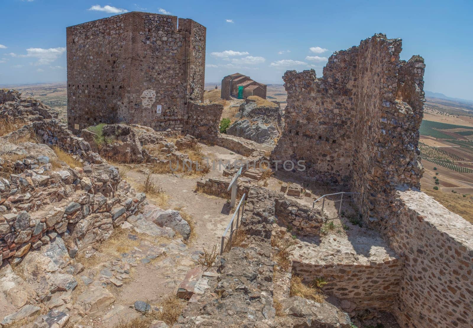 Magacela fostress remains, Badajoz, Extremadura, Spain. Origin of the fortress was believed pre-Roman